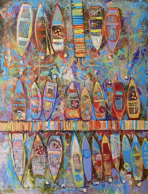 Boats and sharks. by Rakhmet Redzhepov