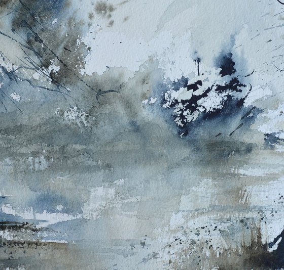 Misty waters - watercolor