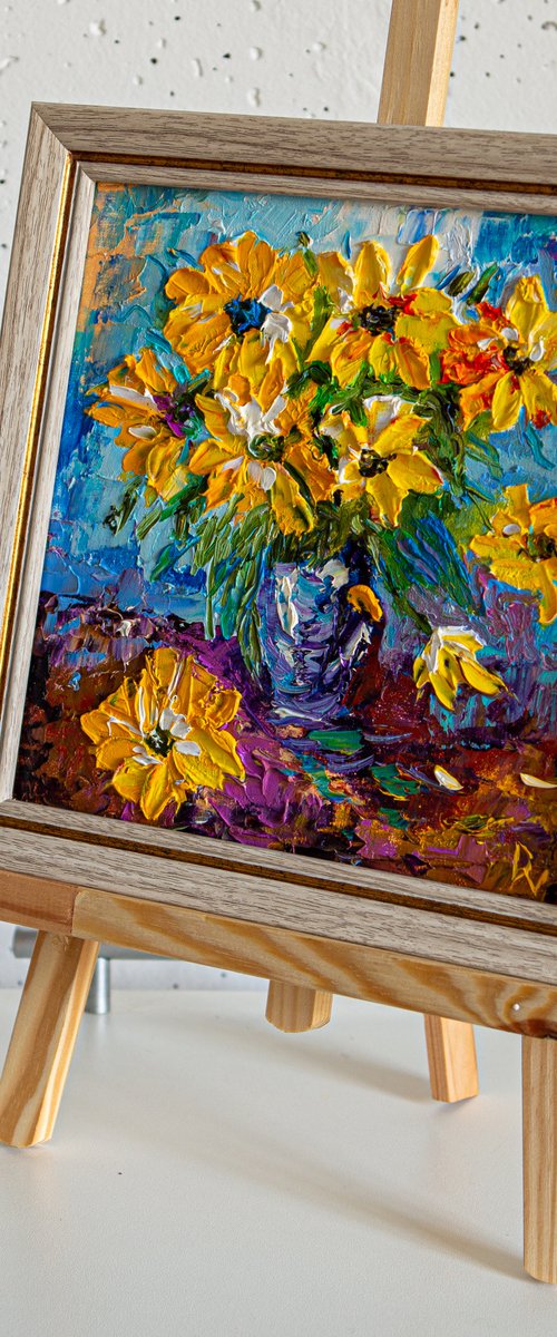 Yellow flowers(framed) by Vladyslav Durniev