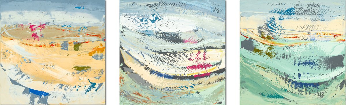 3 Emotional Seascapes By Susana Sancho Beltran, 79 X 24, Artwork For Sale On Artfinder
