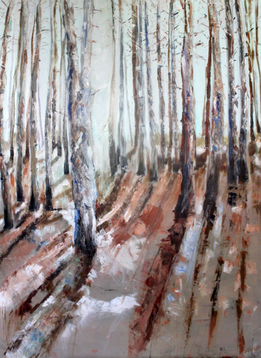 THE PINE FOREST WHERE WE FIND THE MUSHROOMS by Maureen Finck