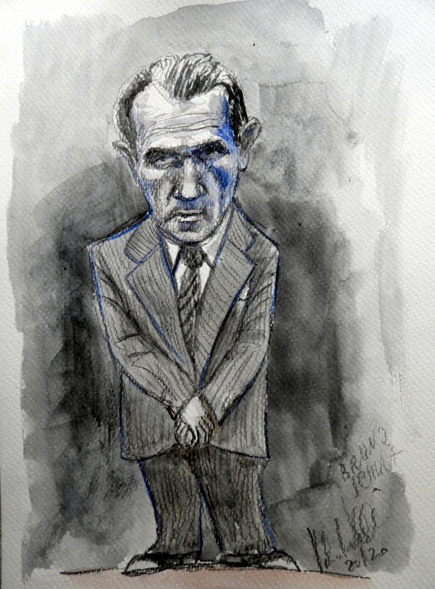 Portrait Drawing By Paolo Beneforti, 7 X 9", Portrait Of Bruno Schulz, Original Artwork