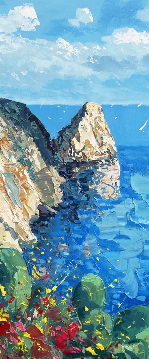 Capri Oil Painting on Canvas - Italy Art by Agostino Veroni