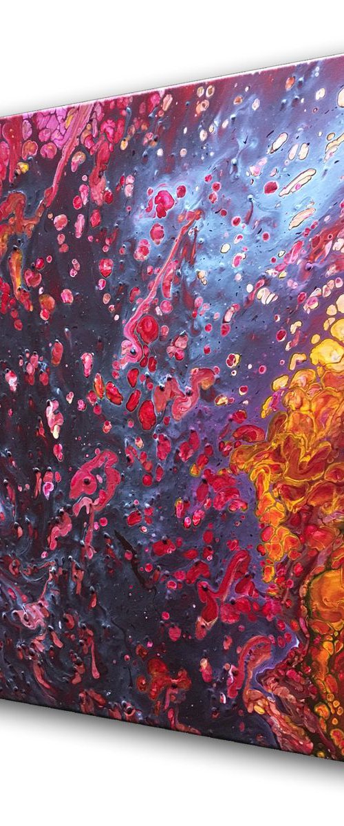 "Molten" - FREE USA SHIPPING - Original Abstract PMS Fluid Acrylic Painting - 16 x 20 inches by Preston M. Smith (PMS)