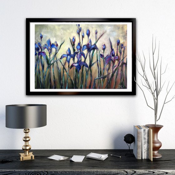 Evening Irises - 35*50 cm/13,7*19,7 inch