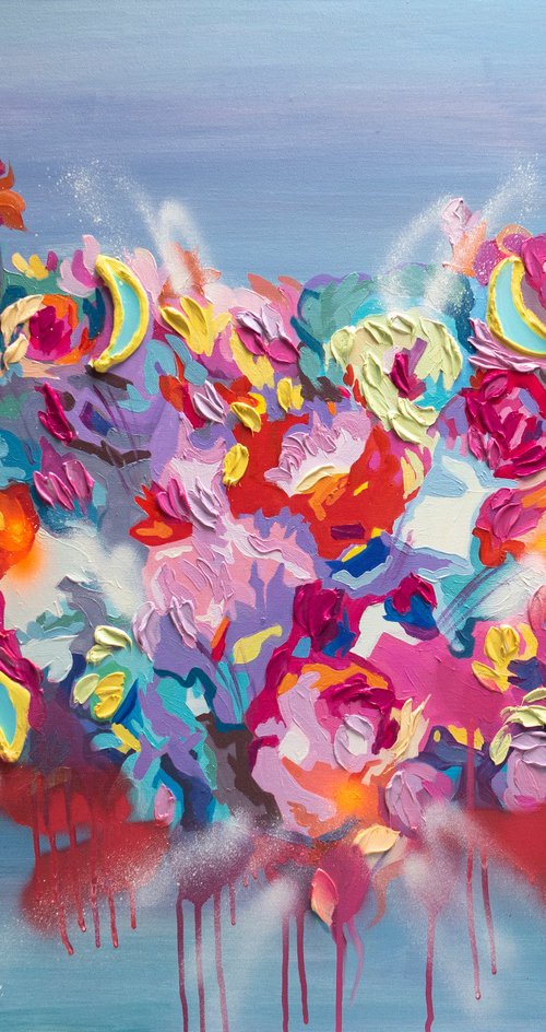 Magenta heart by Nataliia Karavan