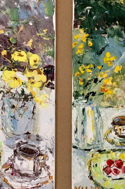 Still life in garden by Vilma Gataveckienė