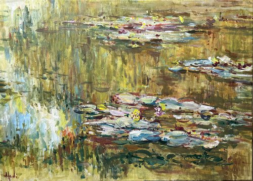 Nymphaeas / Water lilies pond Abstract impressionist by Altin Furxhi