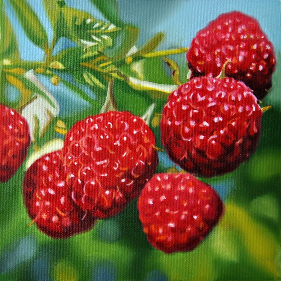 Raspberries painting II