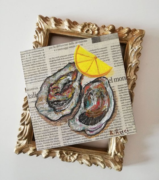 "Oysters on Newspaper"