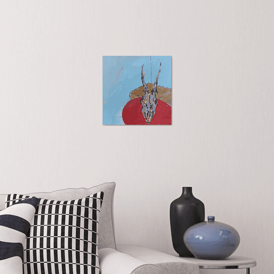 “Little Antelope Skull in a Blue Room”