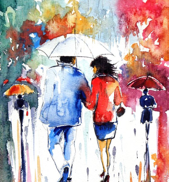 Walk in rain III