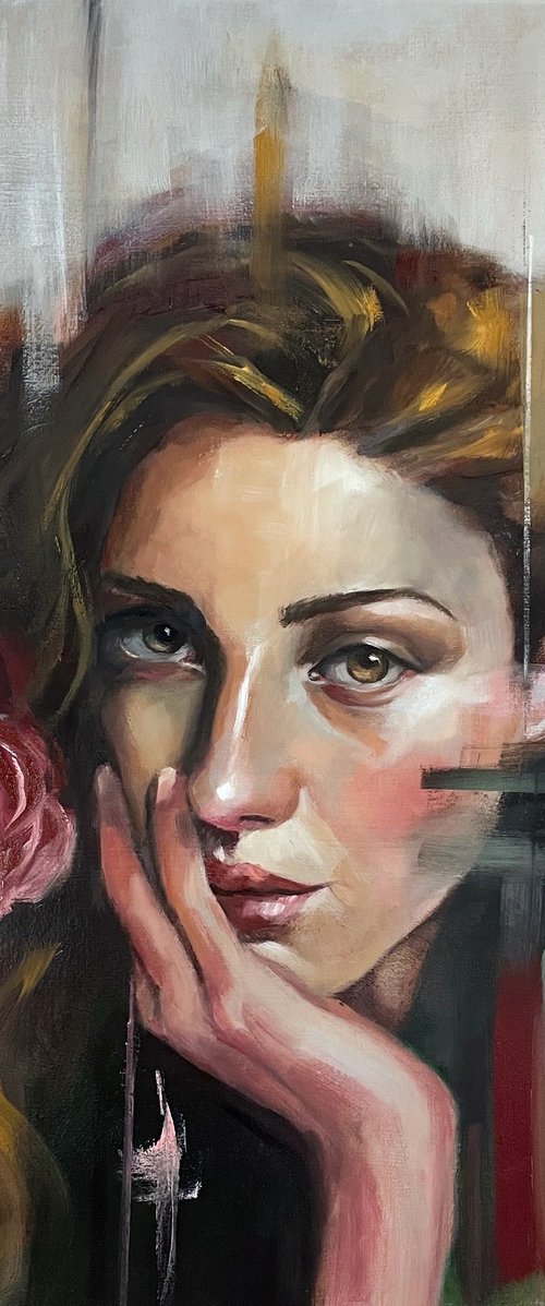 The girl with the Rose by Maria Romano