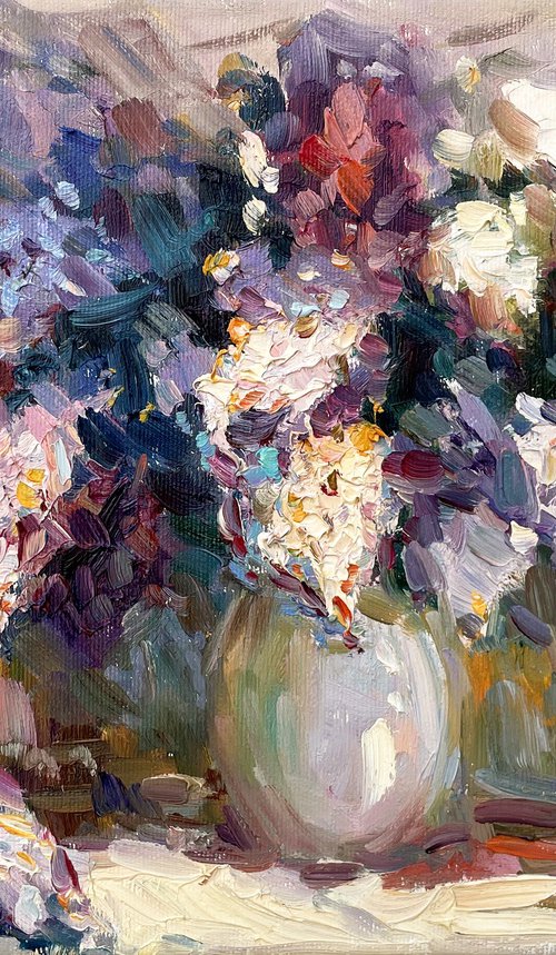 Still life with lilacs by Evgeny Chernyakovsky