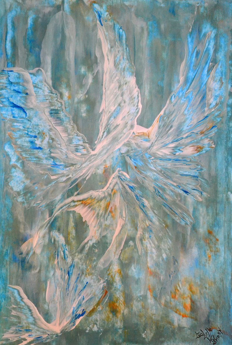 Abstract Acrylic Painting By Isabelle Vobmann, 12 X 17, Paper Dream 6, Original Artwork