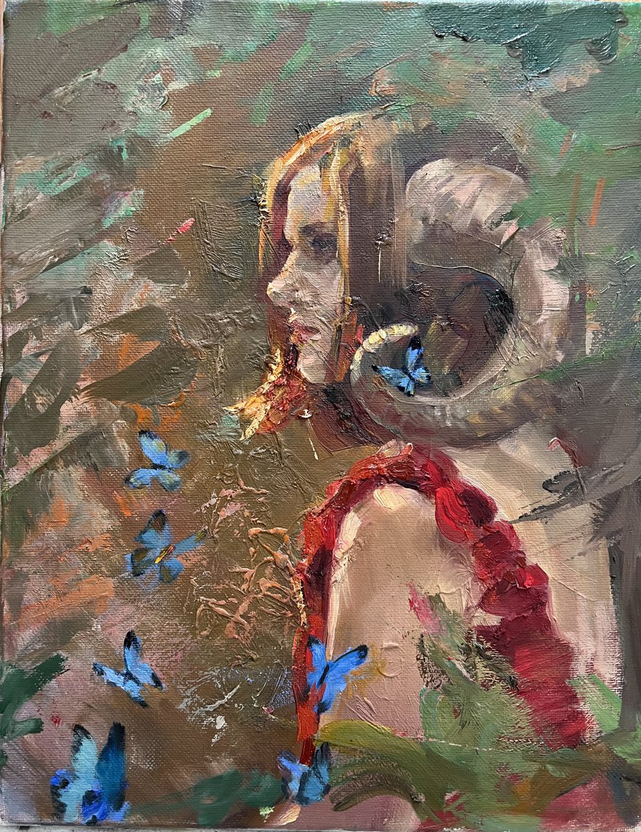 Horned woman by Olga Bolgar