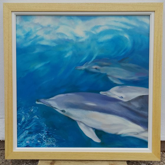 DOLPHINS ON THE STARBOARD BOW