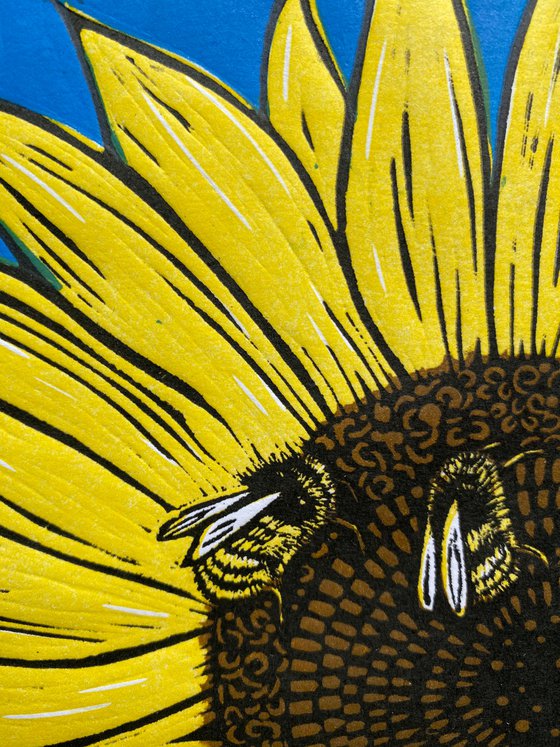 Sunflower with Bees. 3 of 75