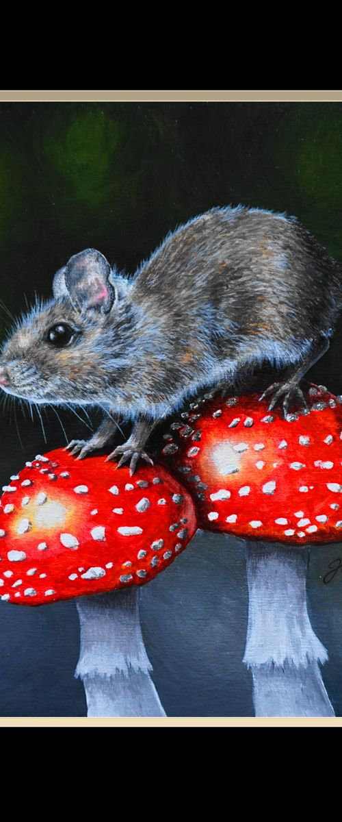 Fly Agaric with Mouse by Jayne Farrer