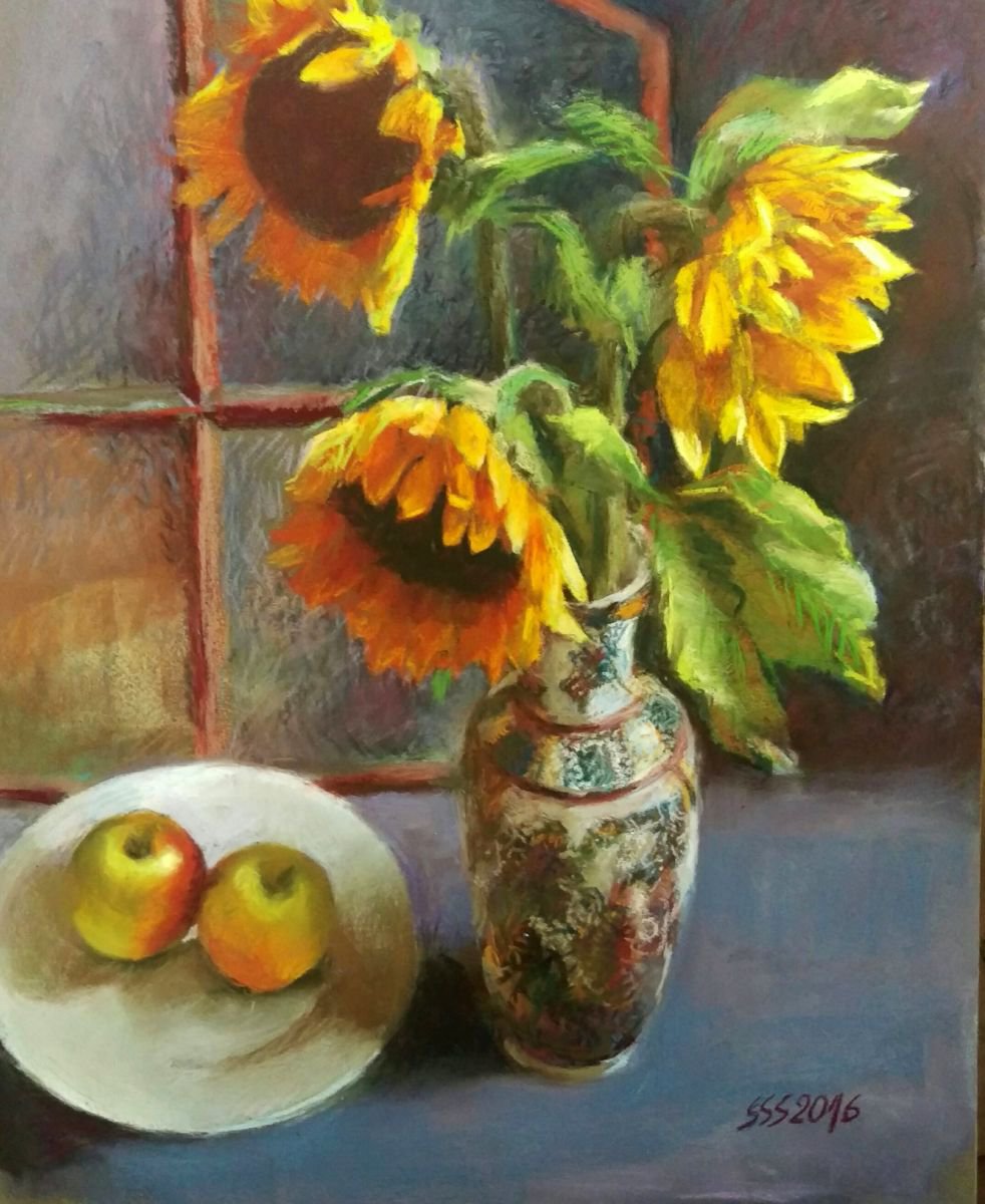 Sunflower still life by Silja Salmistu