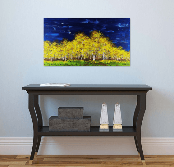 Autumn birch forest