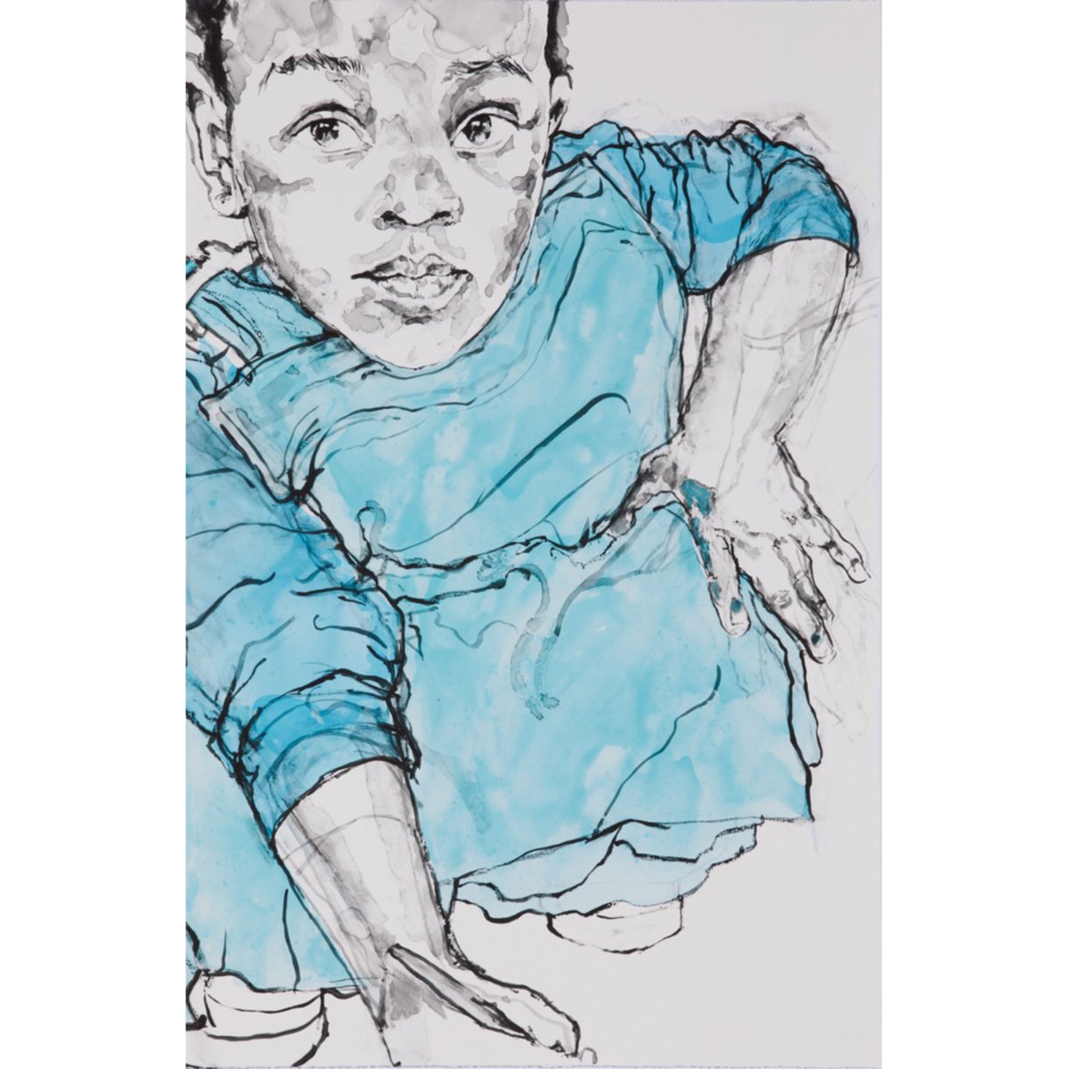 Child Painting by Claudette Johnson