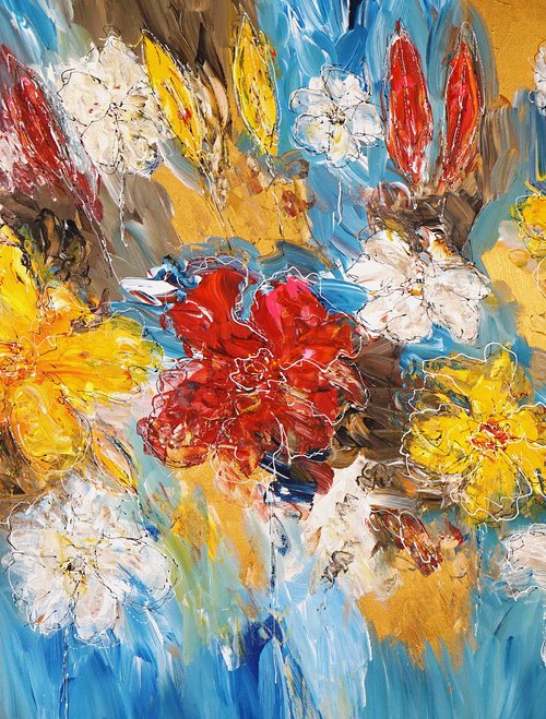 Happy Flowers Gold C 1 by Peter Nottrott