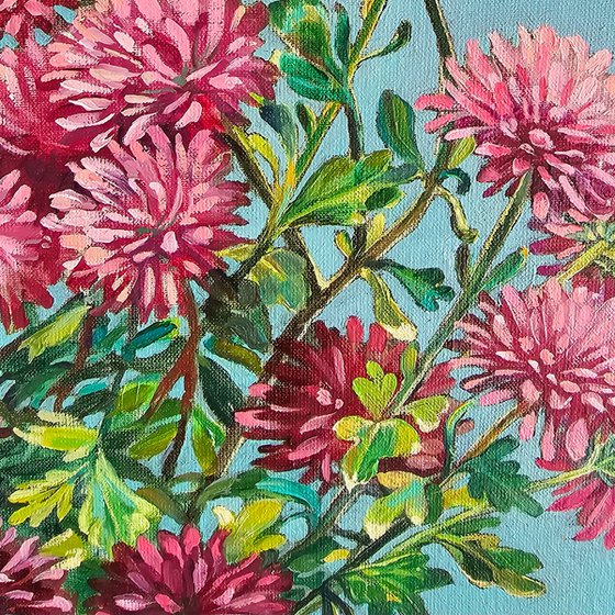 Chrysanthemums on the Windowsill