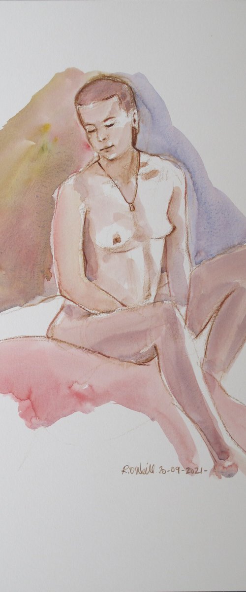 Seated female nude by Rory O’Neill