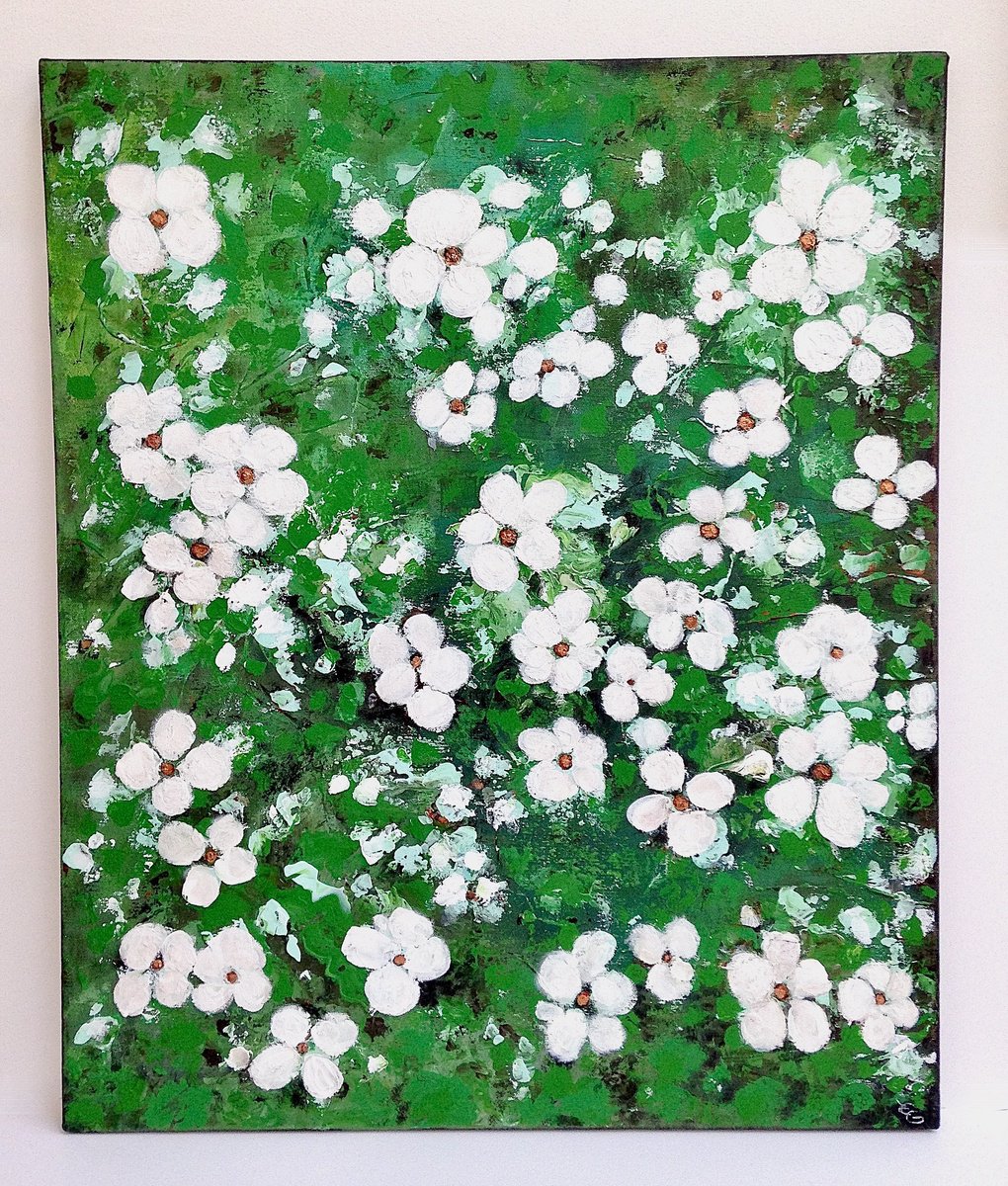 White flowers by Eleanor Gabriel
