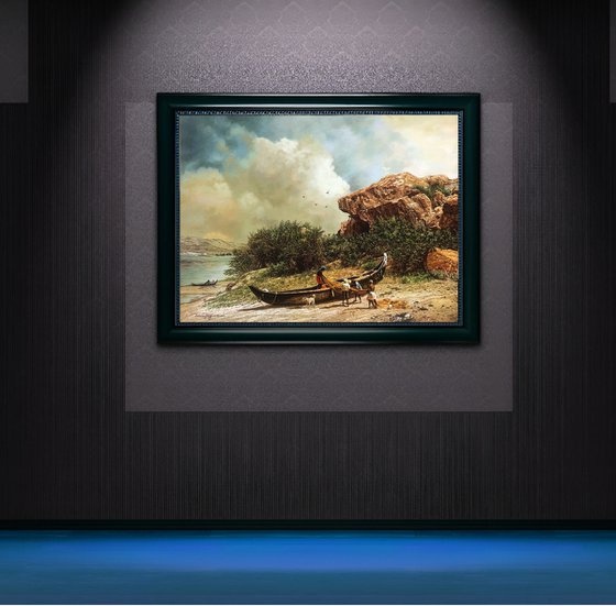Fishermen and Boat