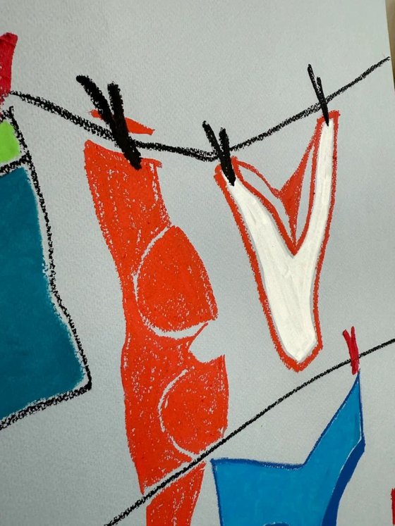 Playful Underwear Illustration