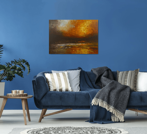 Reminiscent Shore  (Large Seascape, 100x70cm)