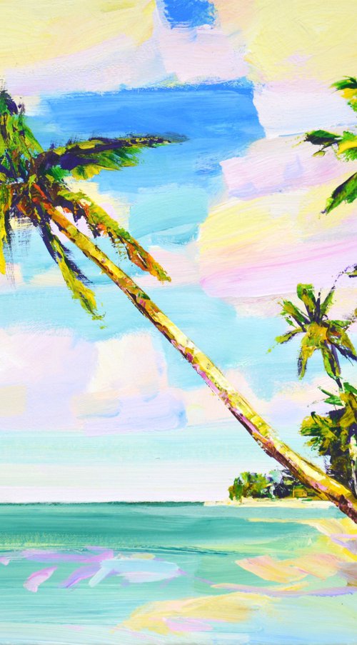 Palms. Ocean 3. by Iryna Kastsova