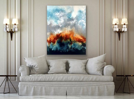 Heaven Sent - Large Abstract landscape - 100cm x 80cm