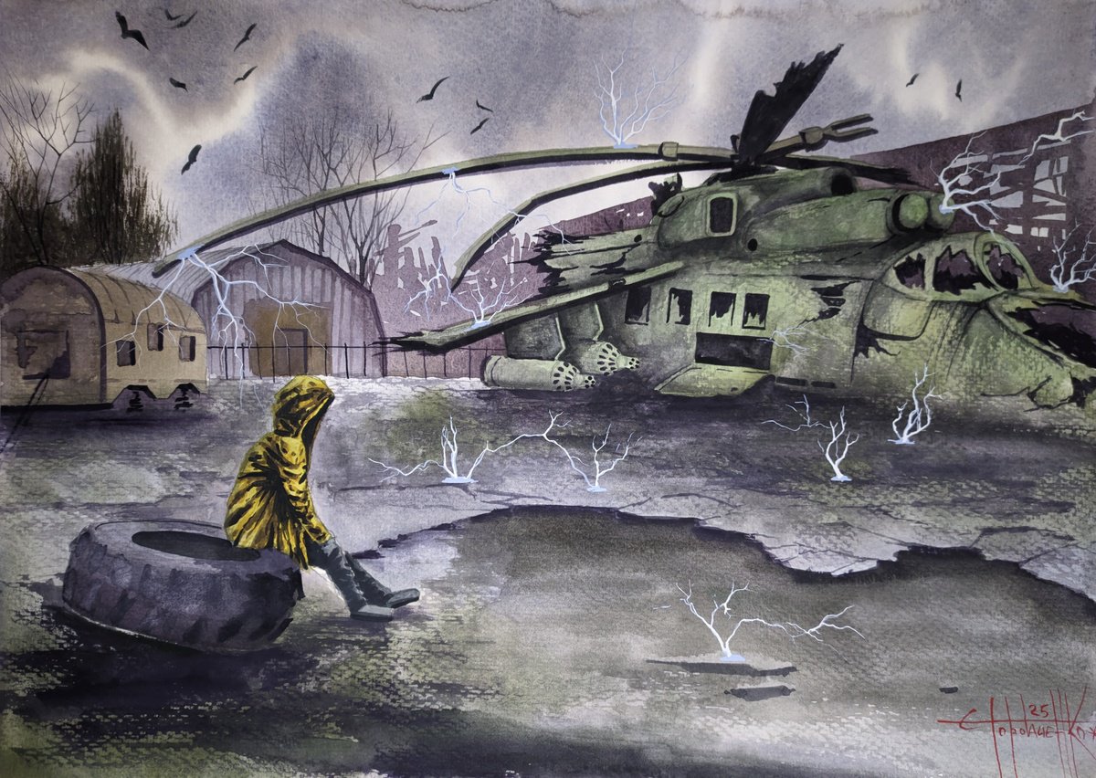 Old helicopter by Eugene Gorbachenko