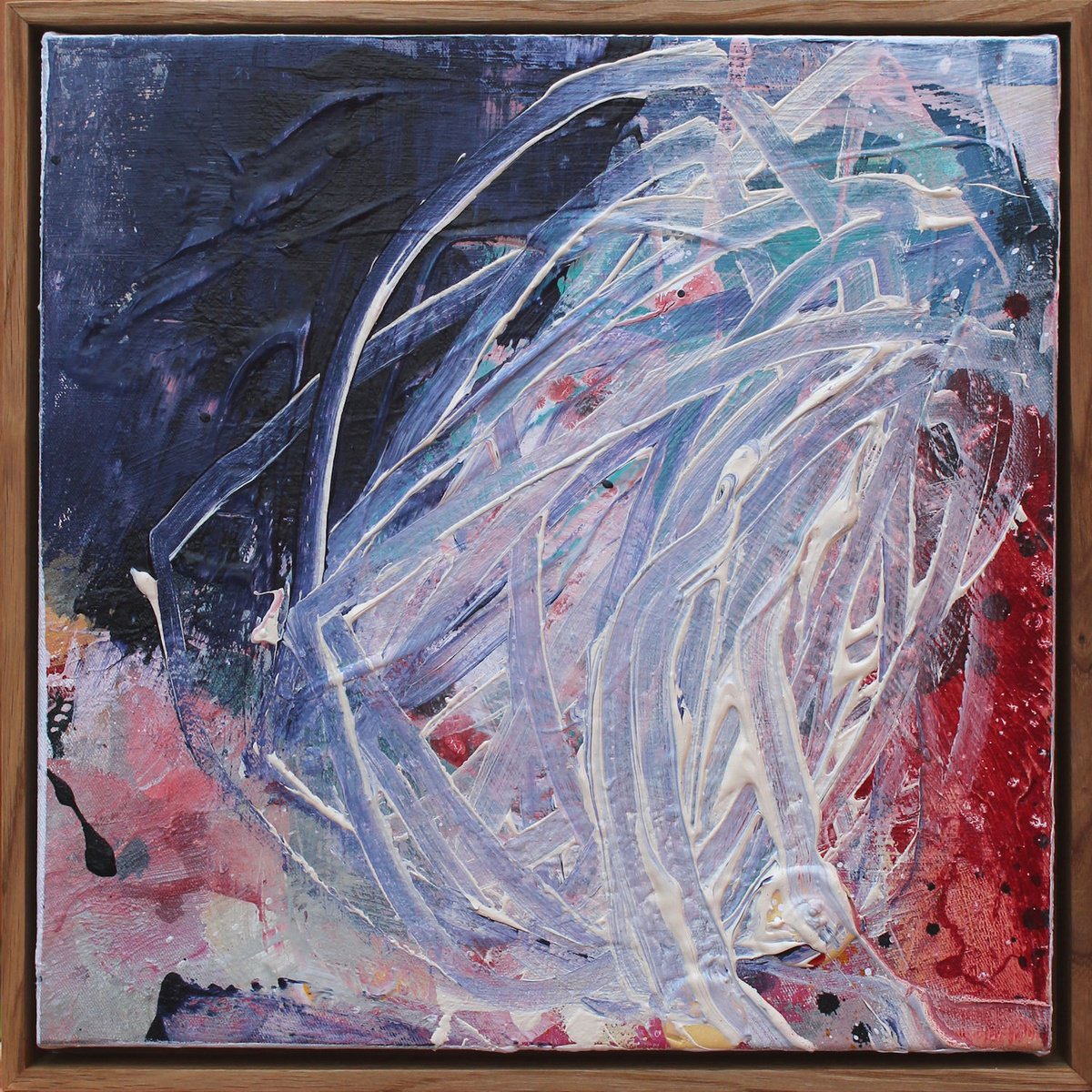 Abstract Painting By Daniela Schweinsberg, 13 X 13, Color Stories (Of Brush Strokes And Beyond) 3, Original Artwork