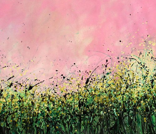 Silence In The Air #2 - Extra large original floral painting by Cecilia Frigati