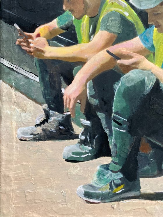 Guys Taking A Break In The Sun