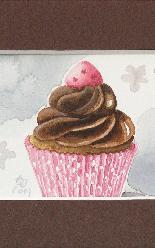 Chocolate cupcake * free shipping * by Jolanta Czarnecka