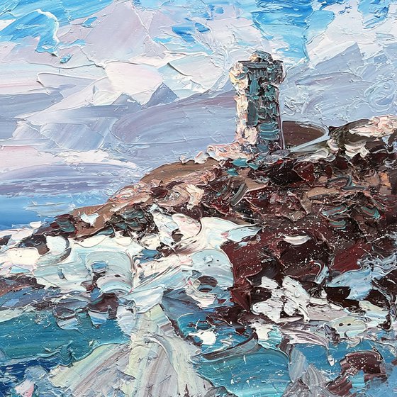 Lighthouse Oil Painting on Canvas,
