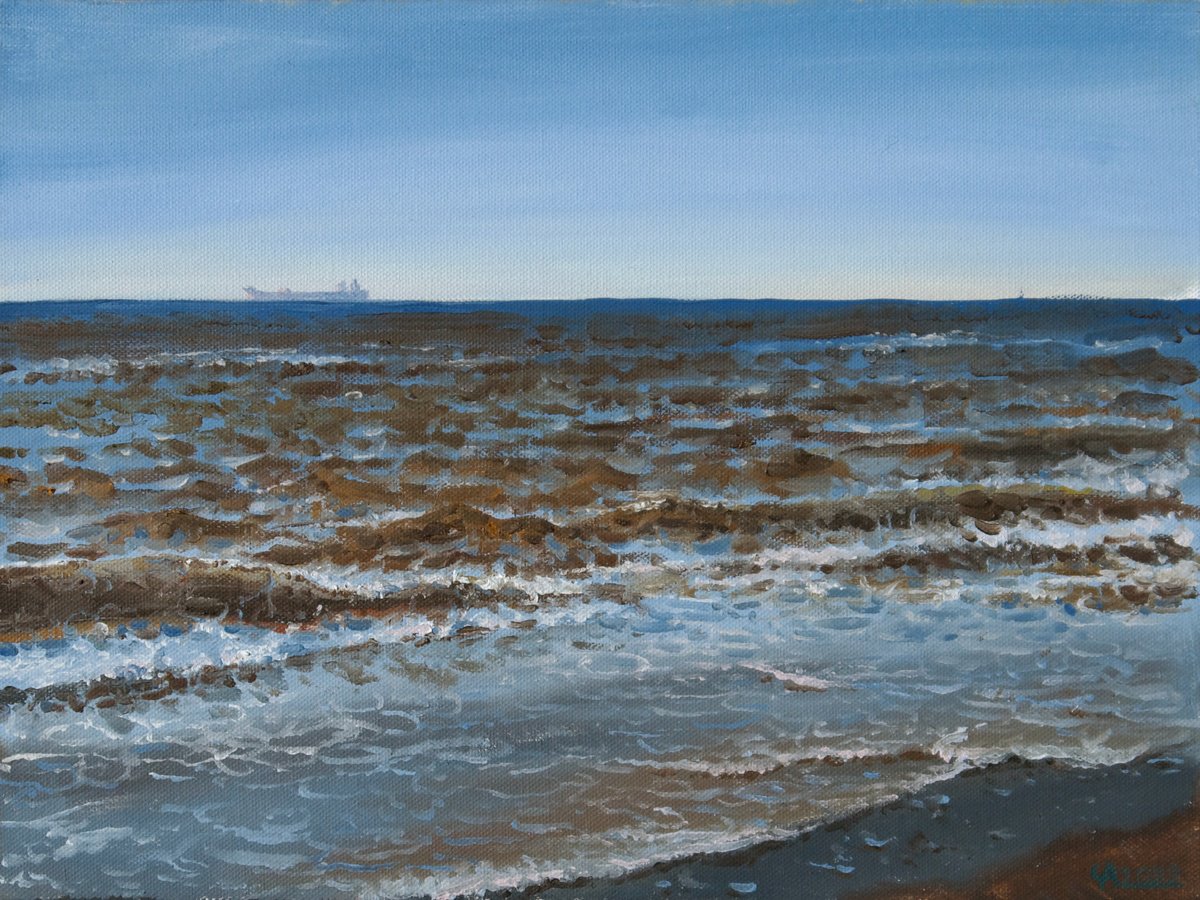 North Sea Surf By Anastasia Chernysheva, 16 X 12, Artwork For Sale On Artfinder