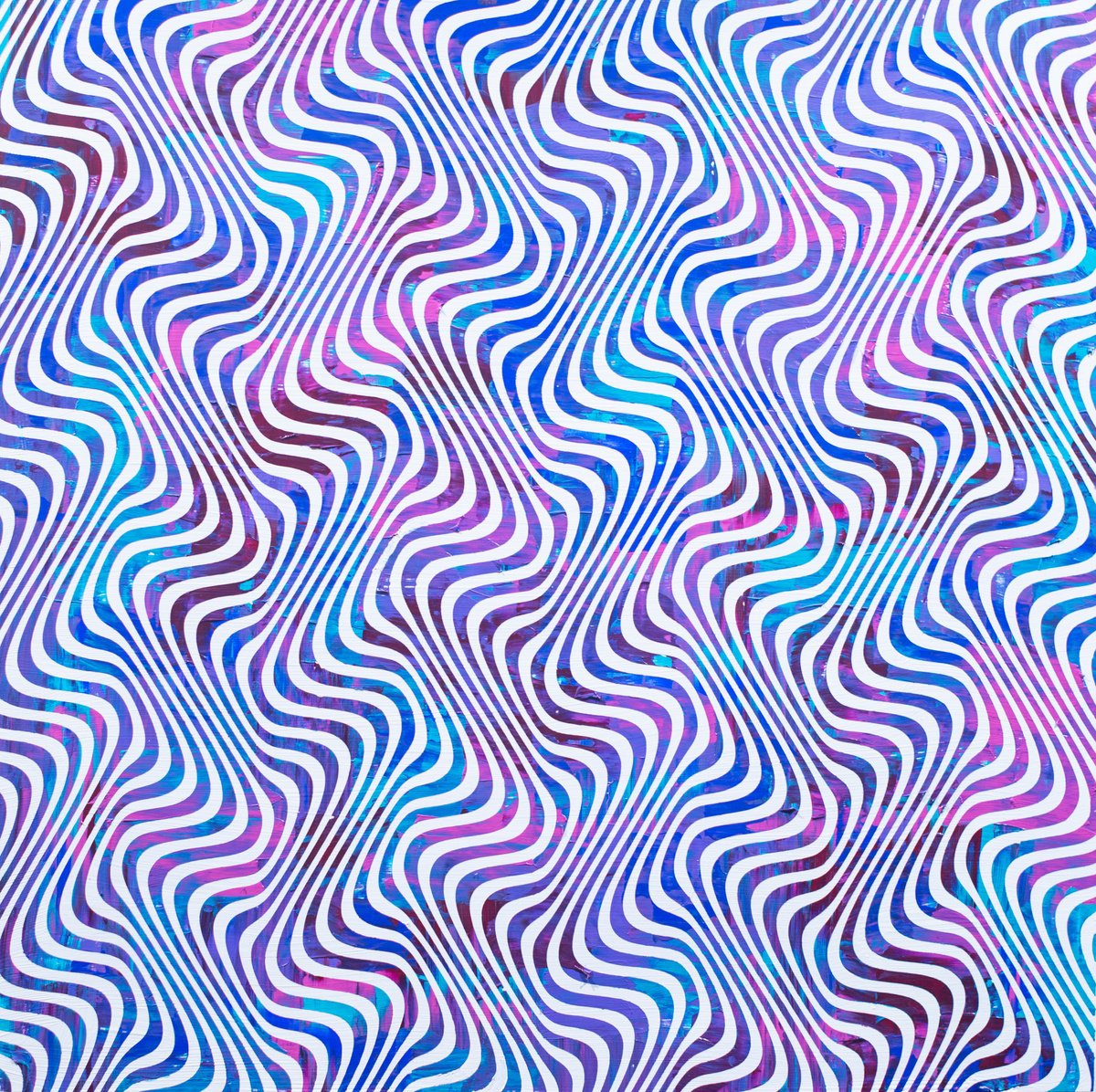 Geometric Abstract Acrylic Painting By Sean Christopher Ward, 24 X 24", Mystify, Original Artwork