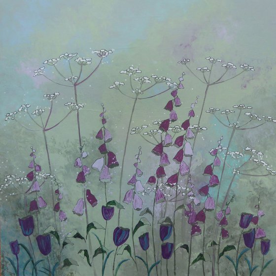Foxgloves and Cow Parsley