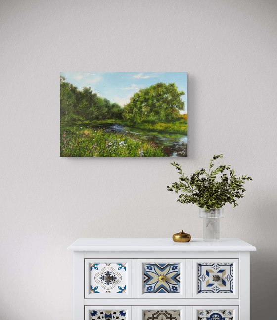Summer River Landscape