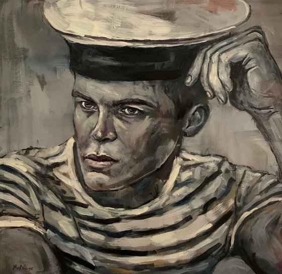 Male figure portrait sailor painting