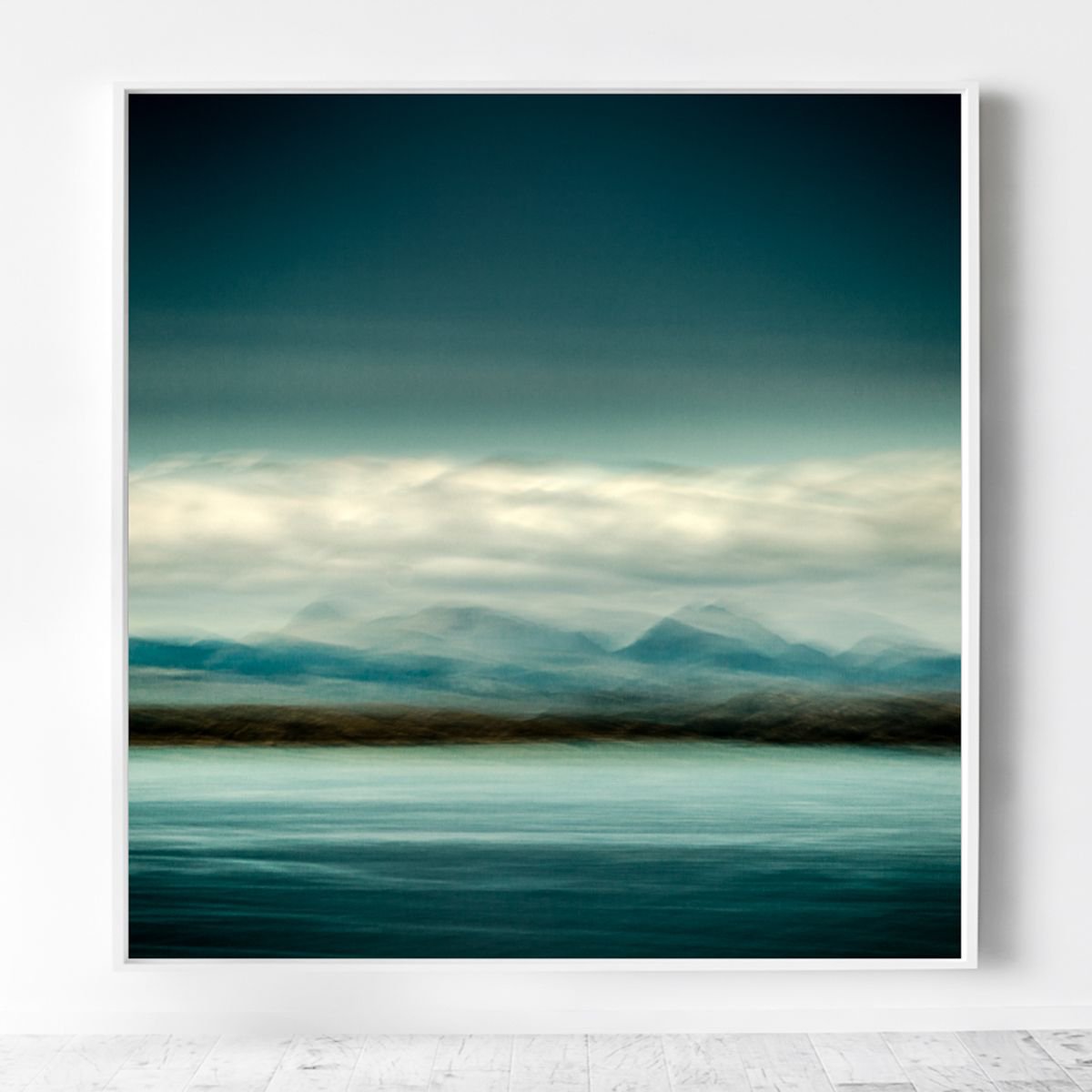 On Distant Hills - Extra large beach abstract canvas by Lynne Douglas