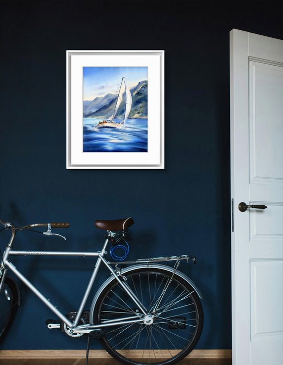 Yacht on the waves #4