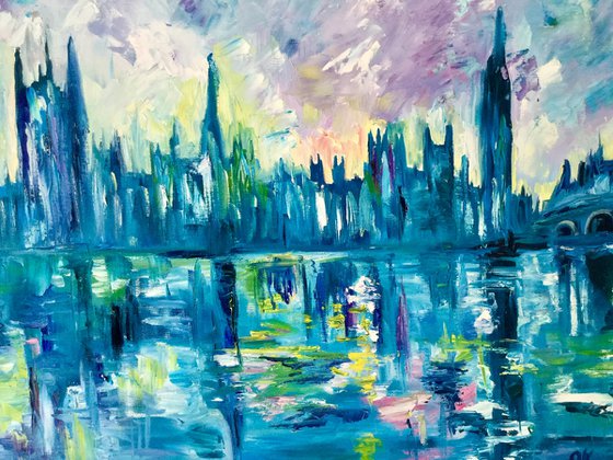 London Calling. Big Ben. House of Parliament, landscape