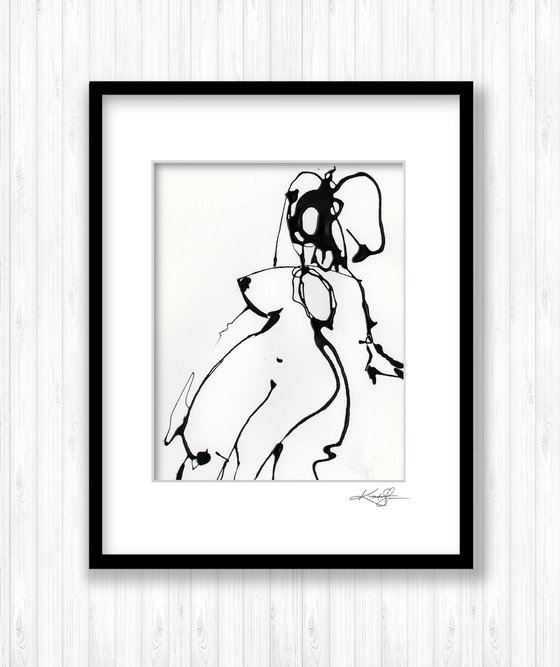 Doodle Nude 25 - Minimalistic Abstract Nude Art by Kathy Morton Stanion
